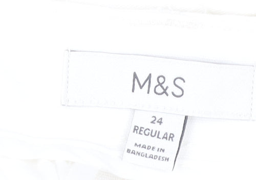 Marks and Spencer Womens White Size 24 Cargo Trousers