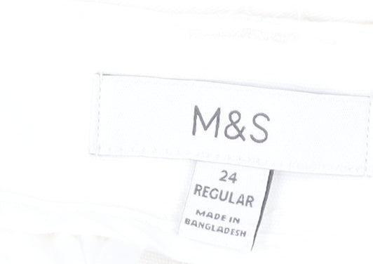 Marks and Spencer Womens White Size 24 Cargo Trousers