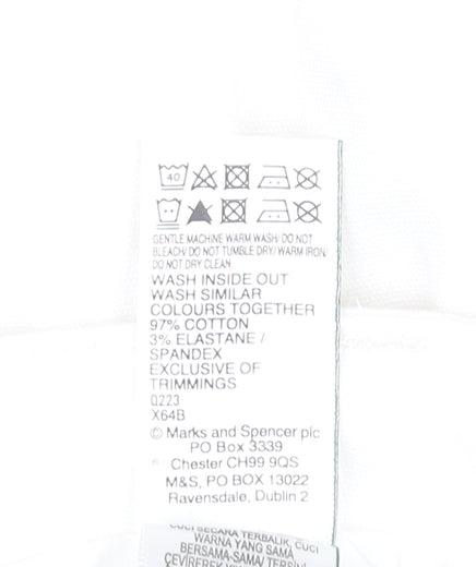 Marks and Spencer Womens White Size 24 Cargo Trousers