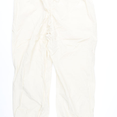 Marks and Spencer Womens Ivory Cargo Trousers Size 22 Cotton