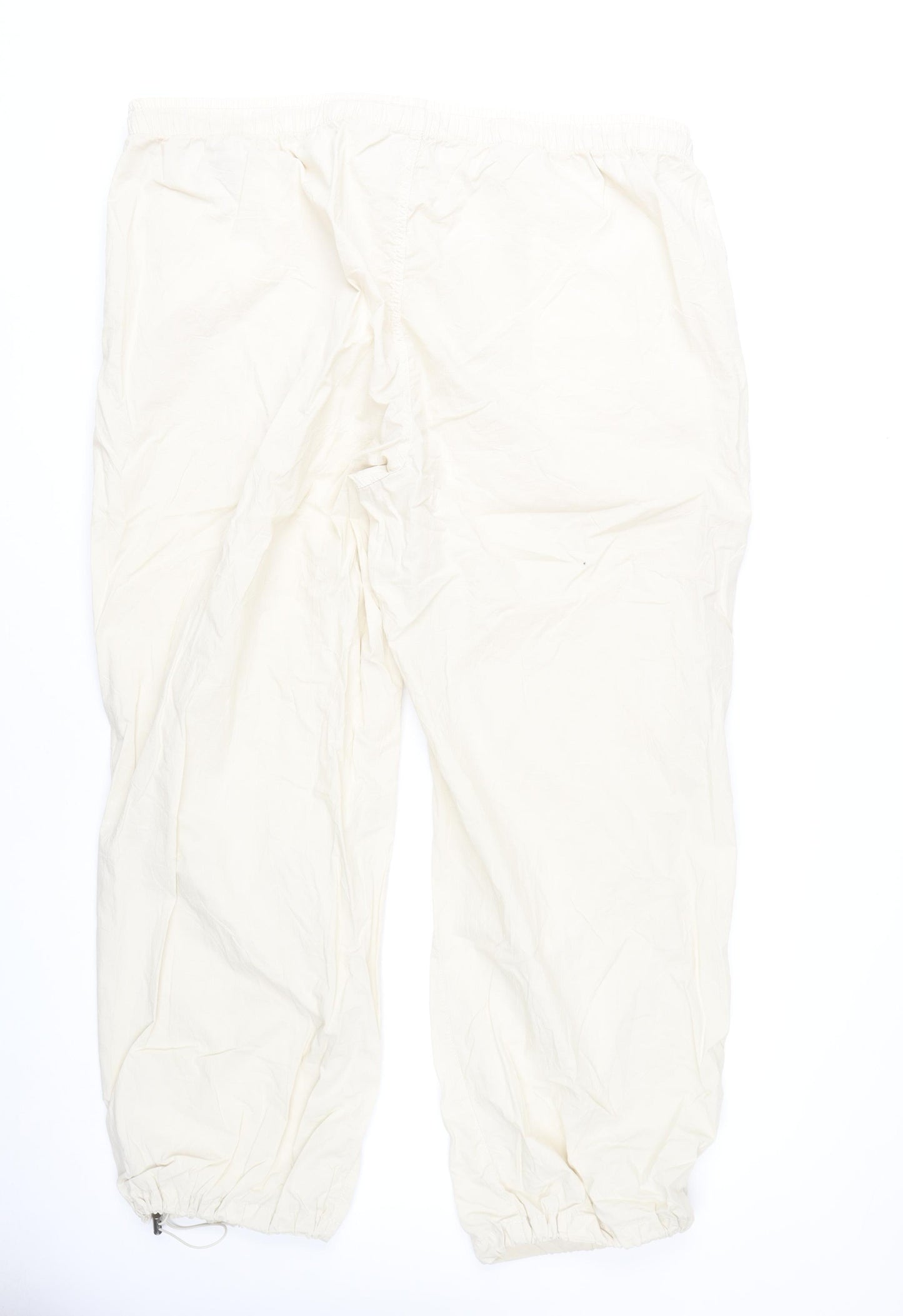 Marks and Spencer Womens Ivory Cargo Trousers Size 22 Cotton