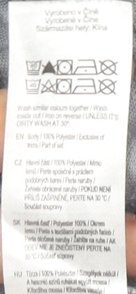 Disney Women’s Grey Minnie Mouse Pyjama Top Size 6 Velour Long Sleeve