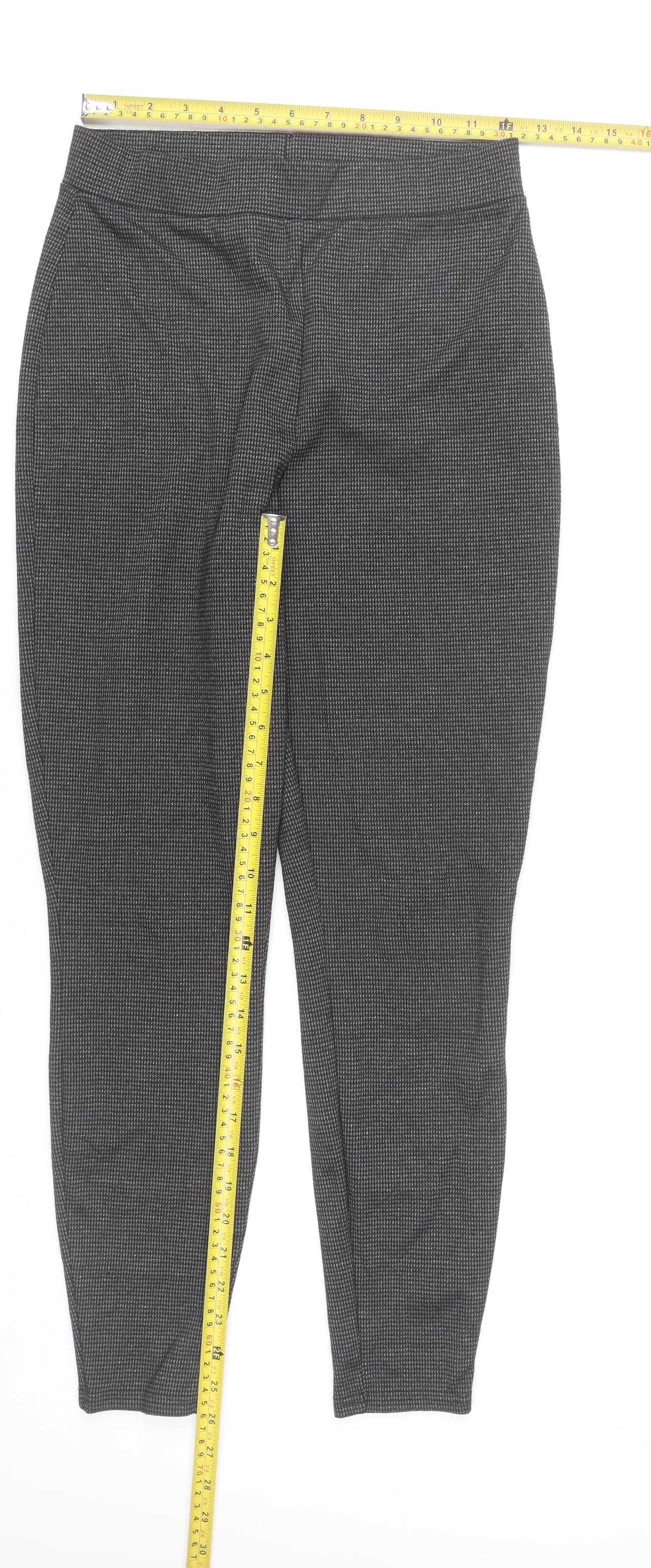 Papaya Womens Grey Geometric Stretch Leggings Size 8