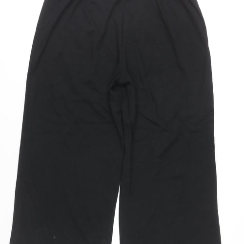 Marks and Spencer Womens Black Wide Leg Trousers Size 18 Short