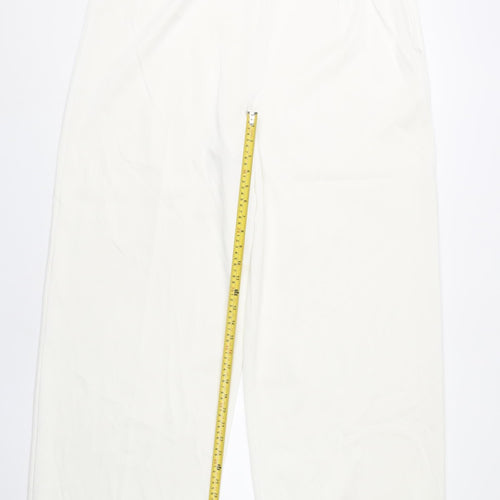 Marks and Spencer Women White Size 20 Wide-Leg Trousers