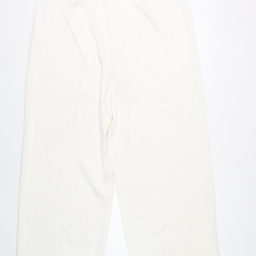 Marks and Spencer Women White Size 20 Wide-Leg Trousers