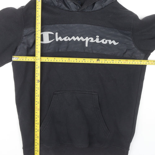Champion Men’s Black Pullover Hoodie XS Logo Sportswear