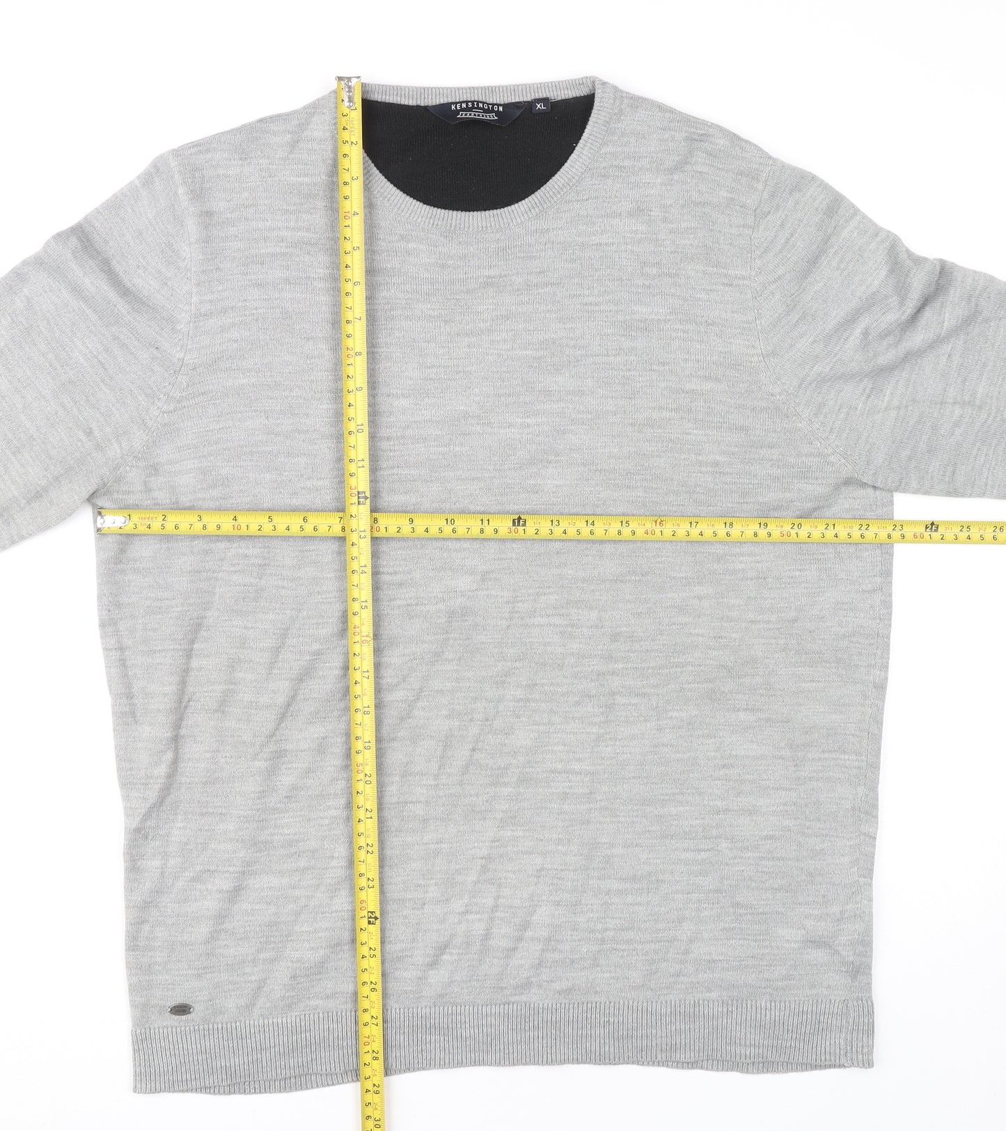 Kensington Eastside Men’s Grey XL Crew Neck Pullover Jumper
