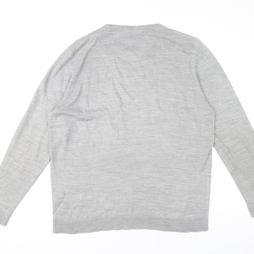 Kensington Eastside Men’s Grey XL Crew Neck Pullover Jumper