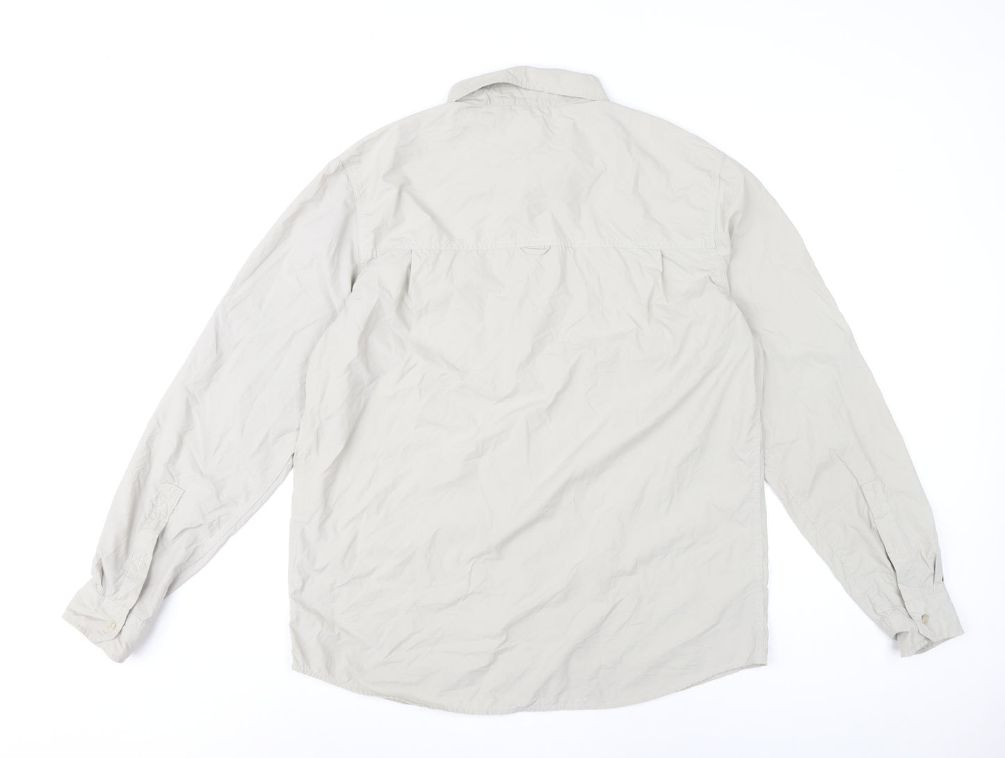 Craghoppers Men's Beige L Regular Fit Long Sleeve Button-Up Shirt