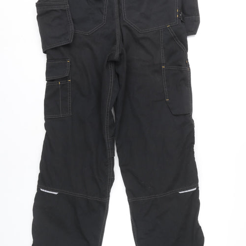 Site Men's Black Cargo Work Trousers W32 L32 Polyester Cotton