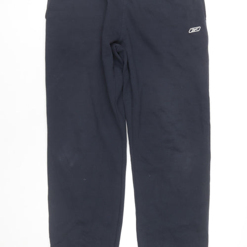 Reebok Men’s Blue Sweatpants Small Regular Fit Casual Fleece
