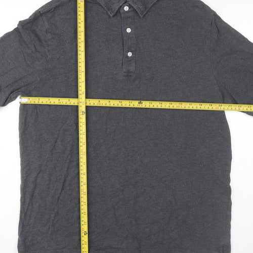 JACHS New York Men’s Grey Pima Cotton Blend Polo Shirt L