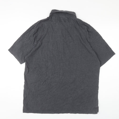 JACHS New York Men’s Grey Pima Cotton Blend Polo Shirt L