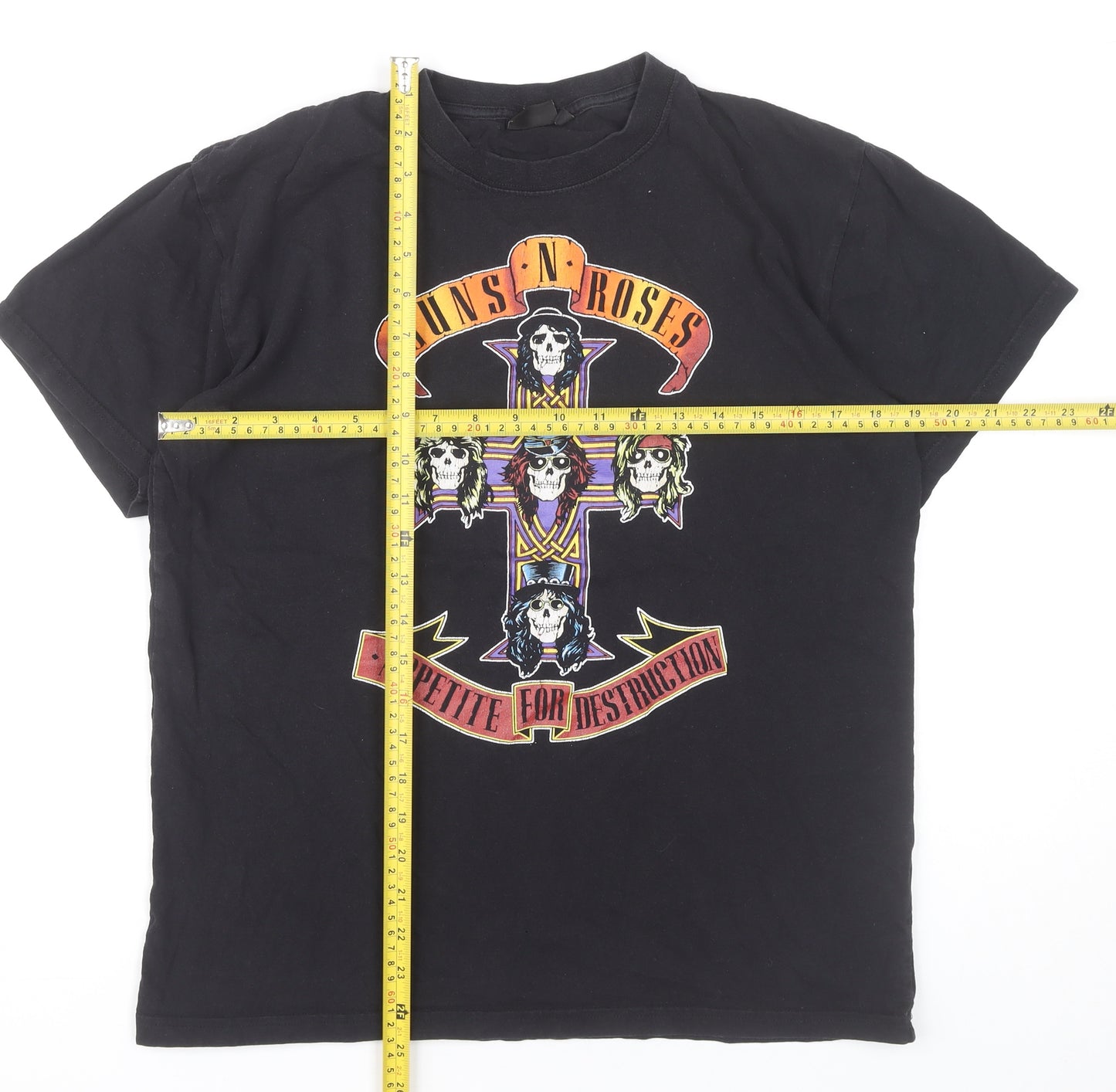 Bravado Womens Black Guns N' Roses Band T-Shirt Size M Rock Tee
