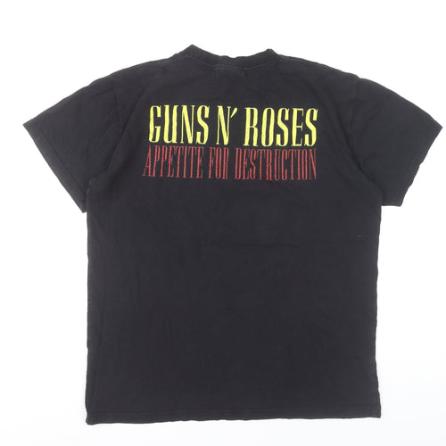Bravado Womens Black Guns N' Roses Band T-Shirt Size M Rock Tee