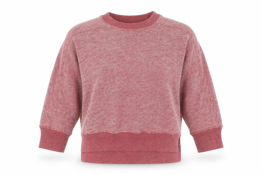 Front view of Zara Trafaluc women’s red sweatshirt small casual pullover