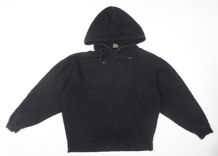 ASOS Men’s Black Pullover Hoodie Medium Graphic Print Retro Style