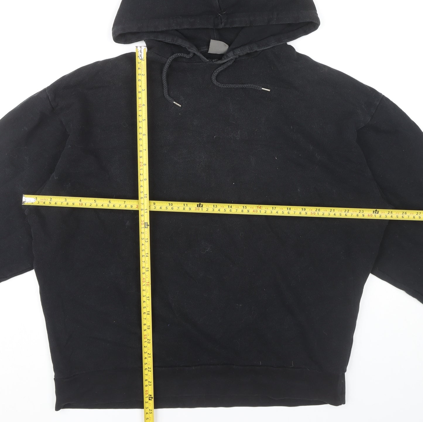 ASOS Men’s Black Pullover Hoodie Medium Graphic Print Retro Style