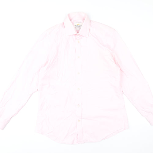 Taylor & Hunt Men's Pink 15.5 Slim Fit Cotton Dress Shirt
