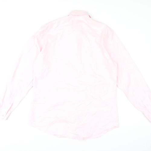 Taylor & Hunt Men's Pink 15.5 Slim Fit Cotton Dress Shirt
