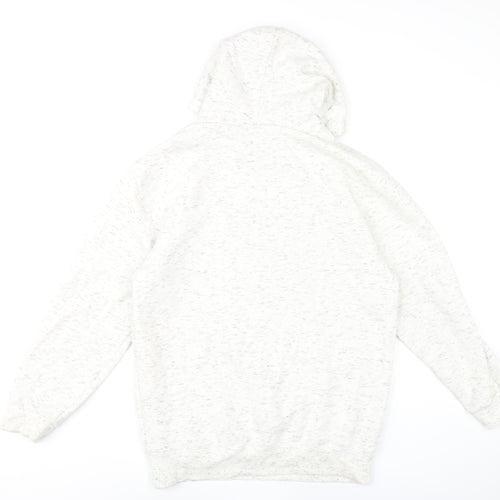 Adidas Men White Pullover Hoodie Small Logo Hooded Sweatshirt