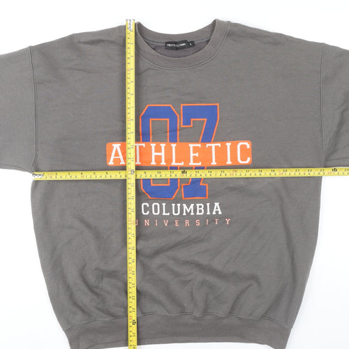 PrettyLittleThing Women’s Grey Athletic Columbia University Sweatshirt L