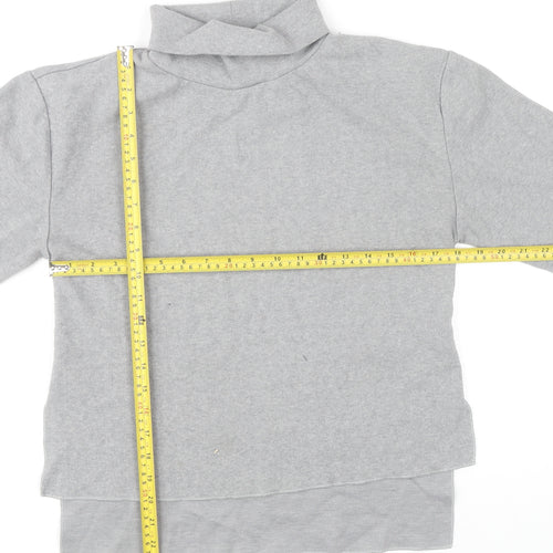 Zara Womens Grey Roll Neck Pullover Jumper Size M Long Sleeve