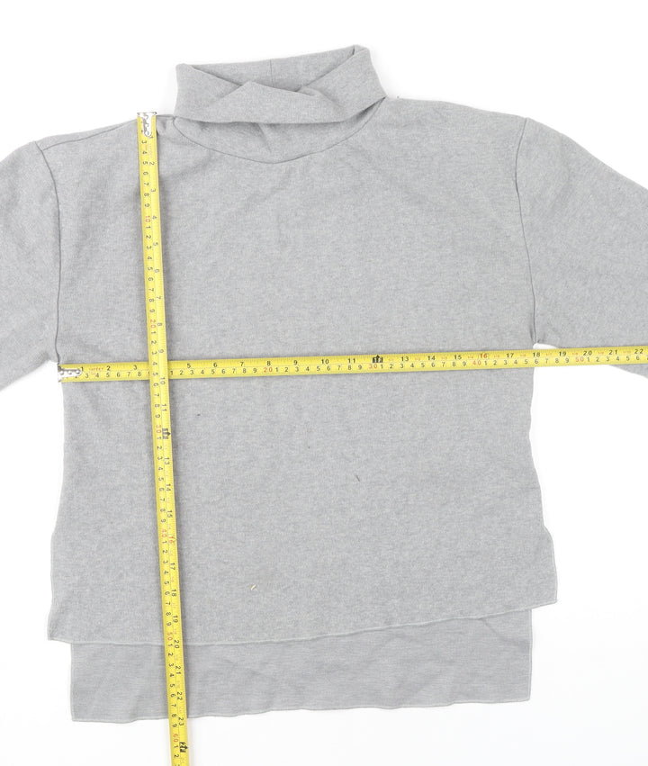 Zara Womens Grey Roll Neck Pullover Jumper Size M Long Sleeve