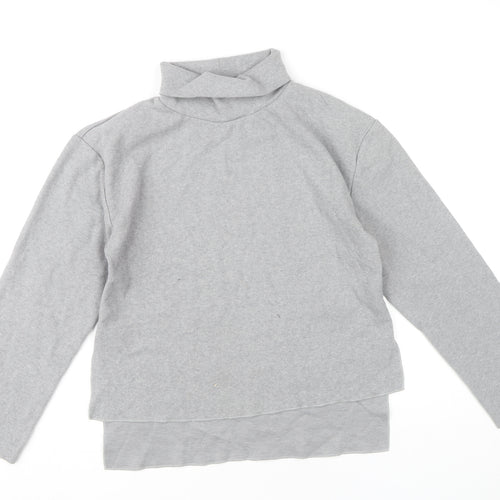 Zara Womens Grey Roll Neck Pullover Jumper Size M Long Sleeve