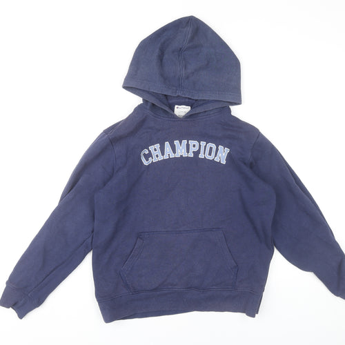 Champion Boys Blue Pullover Hoodie 11-12 Years Regular Fit Logo Sportswear
