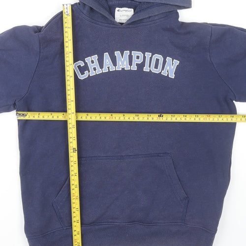 Champion Boys Blue Pullover Hoodie 11-12 Years Regular Fit Logo Sportswear