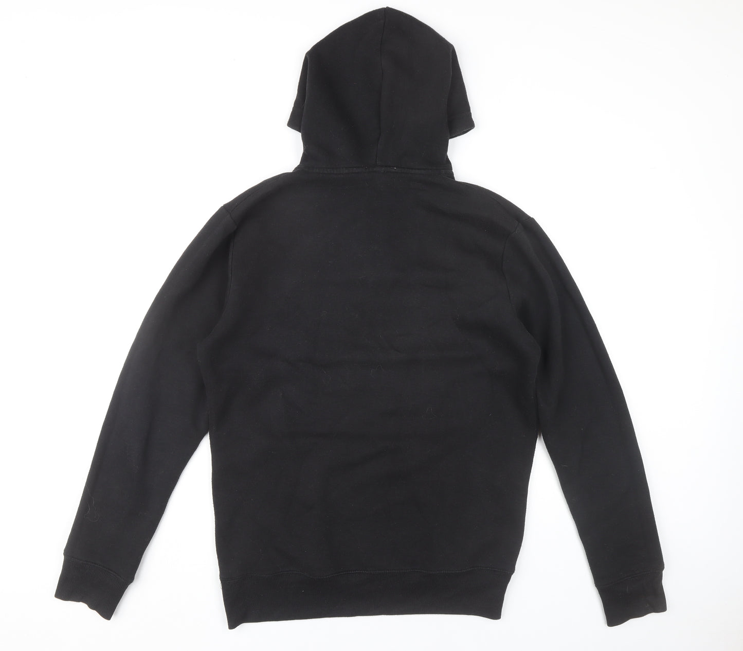 Ellesse Mens Black Grey Pullover Hoodie M Logo 1/2 Zip Sportswear