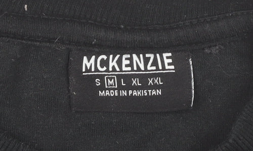 McKenzie Men’s Black Crew Neck Sweatshirt Size M Pullover Logo