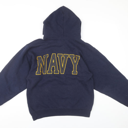 Soffe Unisex Adults Navy Blue Pullover Hoodie Small US Navy Logo