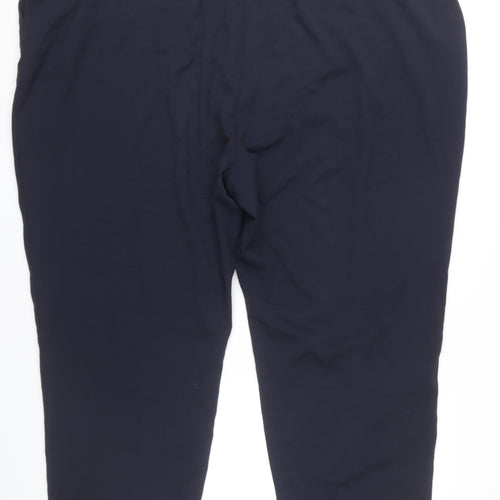 Marks and Spencer Womens Blue Size 32 Regular Work Trousers