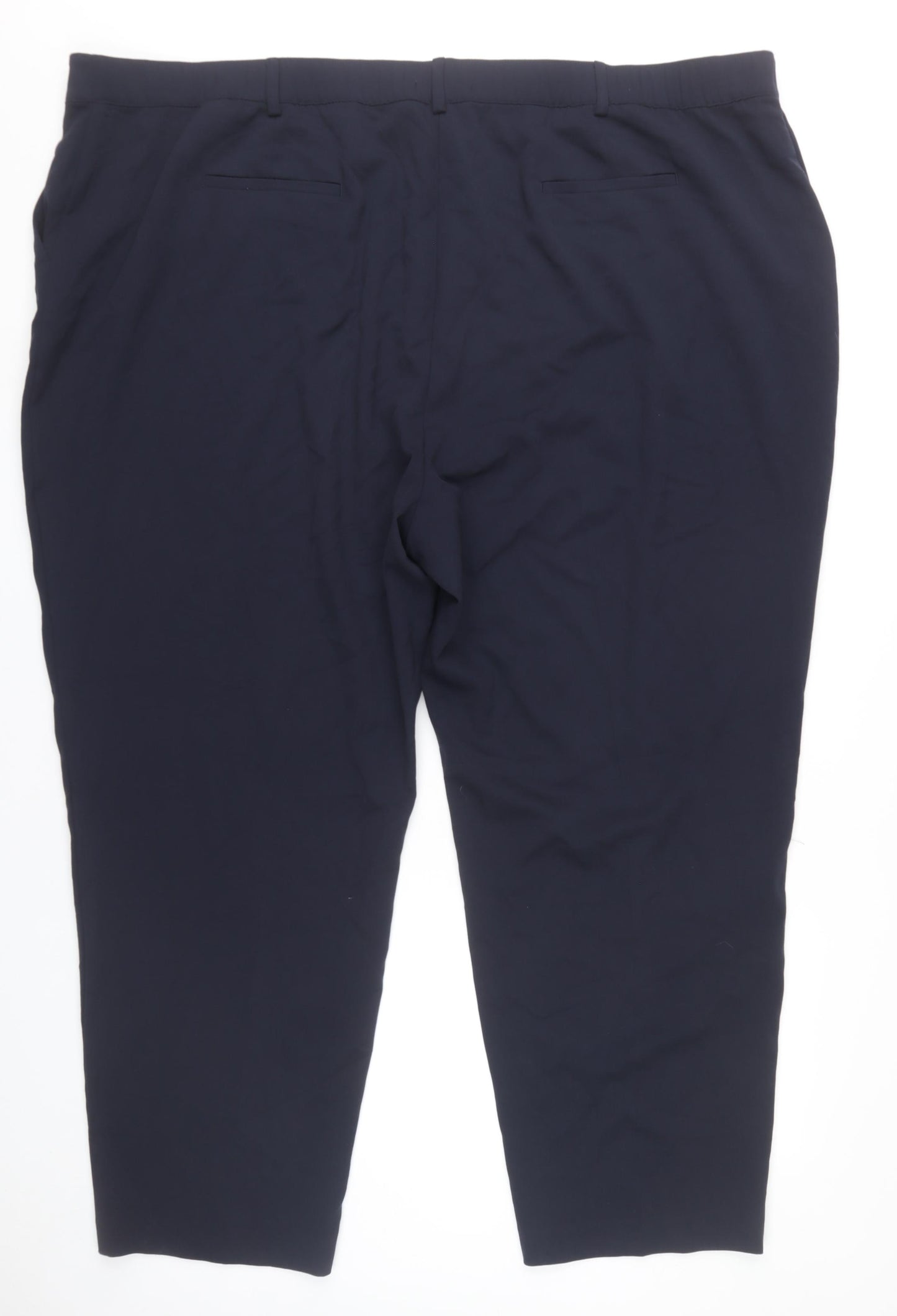 Marks and Spencer Womens Blue Size 32 Regular Work Trousers