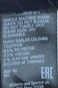 Marks and Spencer Womens Blue Size 32 Regular Work Trousers