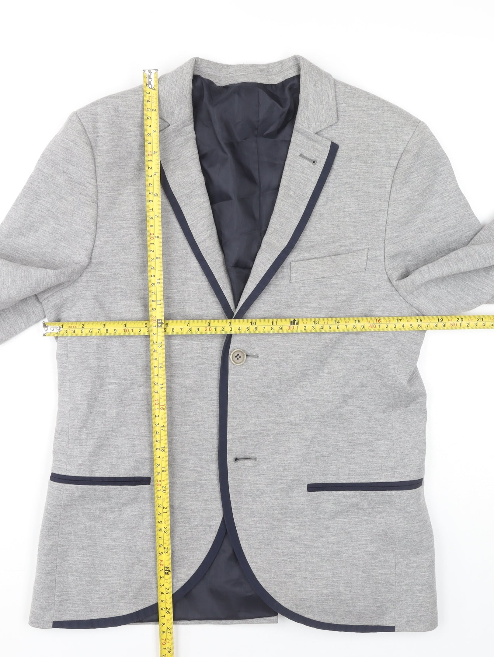 Blazer Topman Jacket Sizing Topman Navy Blue Skinny Single