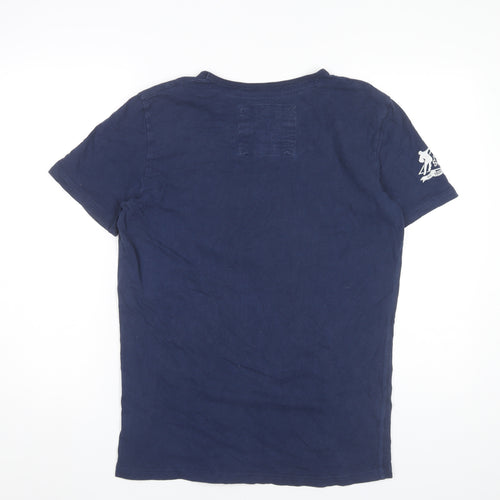Front Up Rugby Men’s Blue Graphic Print Cotton T-Shirt Size M