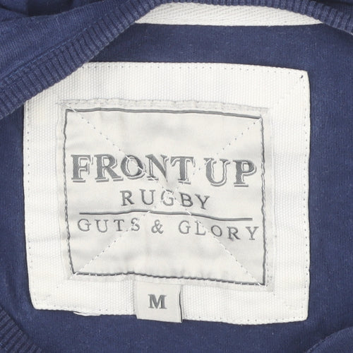 Front Up Rugby Men’s Blue Graphic Print Cotton T-Shirt Size M