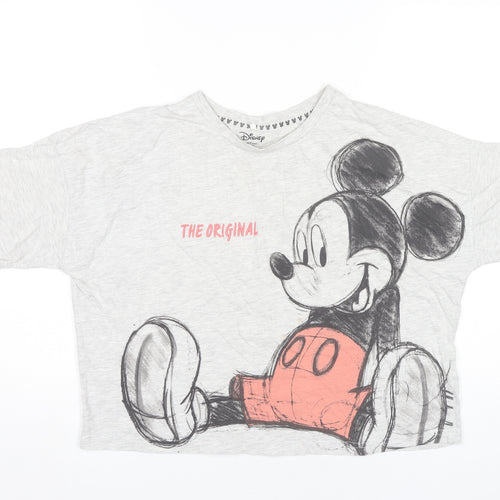 Disney Women’s Grey Mickey Mouse Nightshirt T-Shirt UK 10-12