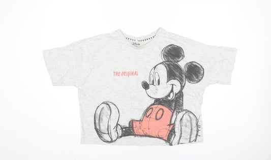 Disney Women’s Grey Mickey Mouse Nightshirt T-Shirt UK 10-12