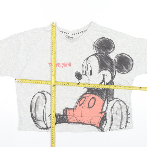 Disney Women’s Grey Mickey Mouse Nightshirt T-Shirt UK 10-12