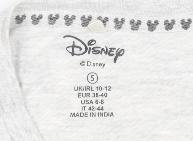 Disney Women’s Grey Mickey Mouse Nightshirt T-Shirt UK 10-12