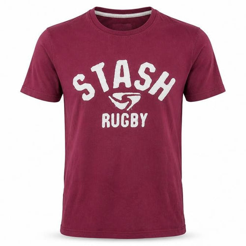 Stash Rugby Team Issue Men's Red Cotton Graphic T-Shirt Size S