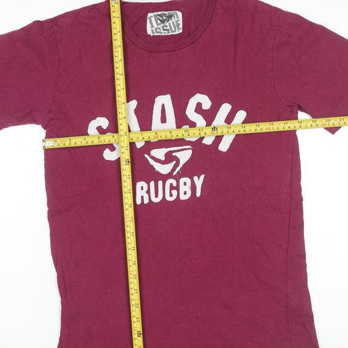 Stash Rugby Team Issue Men's Red Cotton Graphic T-Shirt Size S