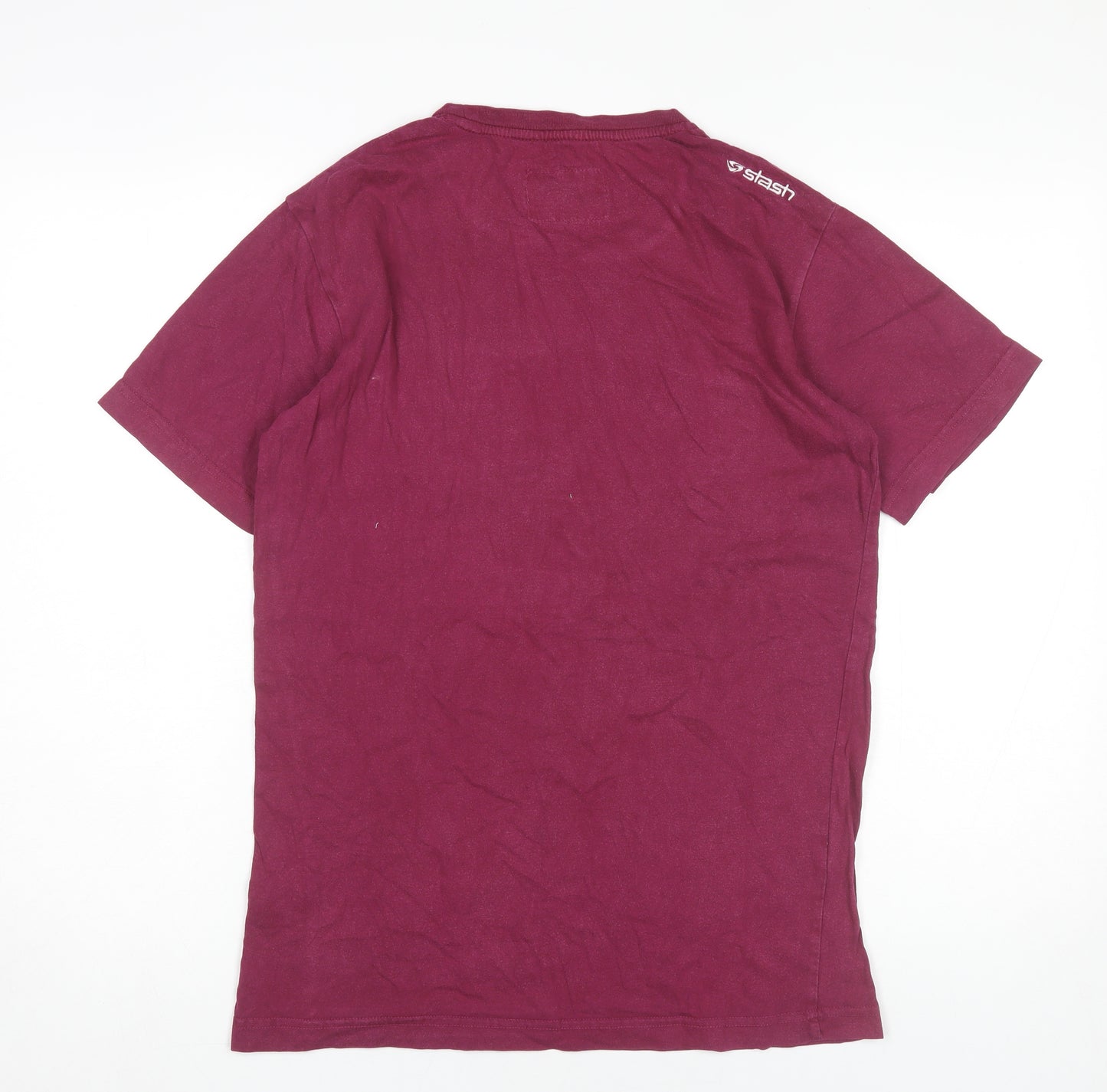 Stash Rugby Team Issue Men's Red Cotton Graphic T-Shirt Size S