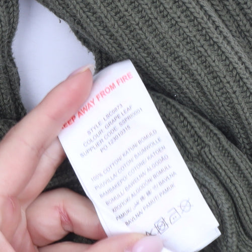 Lyle & Scott Boys Green Knit Cotton Jumper 14-15 Years Crew Neck Pullover