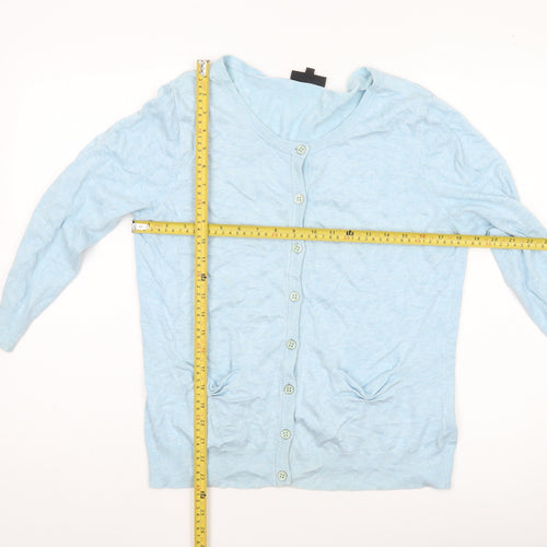Warehouse Women’s Blue V-Neck Button Cardigan UK 16
